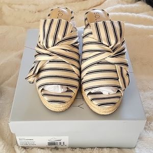 Sole Society Carima Striped Wedges 8.5M